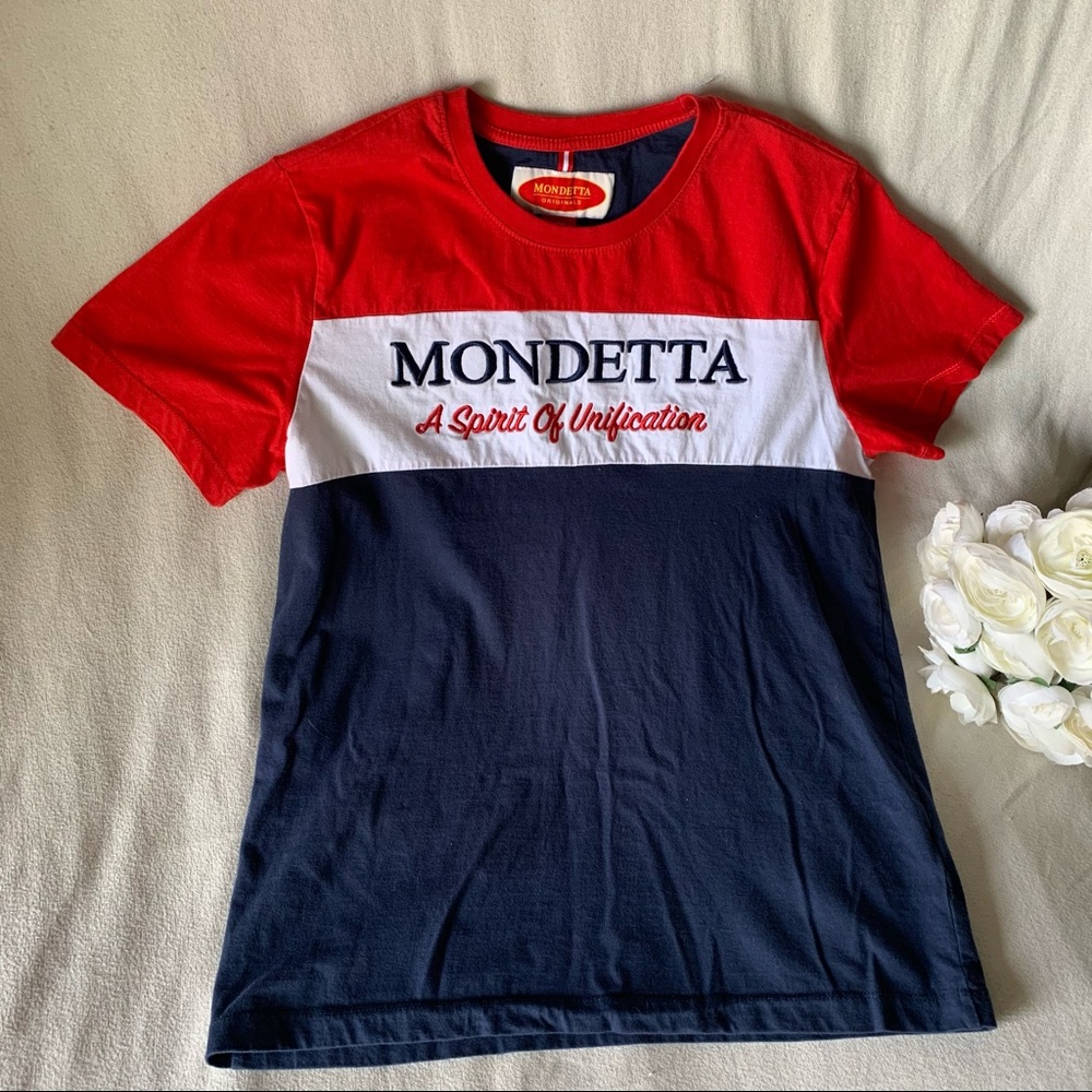 Mondetta Summit Logo Red White Navg T-Shirt